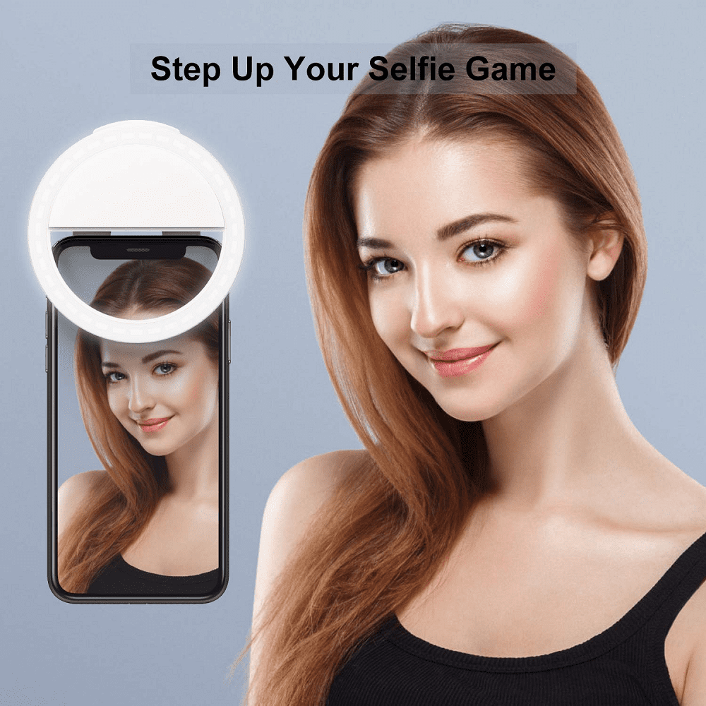 Selfie Ring Light, 3 Light Modes Rechargeable Selfie Fill Light with