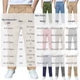 thumbnail image 3 of LEKWK Boys Uniform Pants Chino Pants Pull-On Elastic Waist Straight Leg Trousers with Pockets Kids Twill Pants 5-15Y Back to School Clothes, 3 of 9