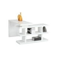 thumbnail image 3 of Milan Echo 53.2" Contemporary Wood Home Office Desk in Gloss White, 3 of 4