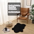 thumbnail image 4 of 1700GSM Fuzzy Faux Sheepskin Fur Area Rug,Extra Soft Faux Fur Mat,Fluffy Shaggy Fur Rug for Bedroom Living Bedside Rug Room Decor-Black, 2 x 3 ft, 4 of 9