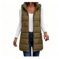 thumbnail image 2 of MaFYtyTPR Women's Long Puffer Vest Hooded Quilted Zip Up Sleeveless Jacket with Pockets Winter Lightweight Padded Warm Waistcoats, 2 of 6