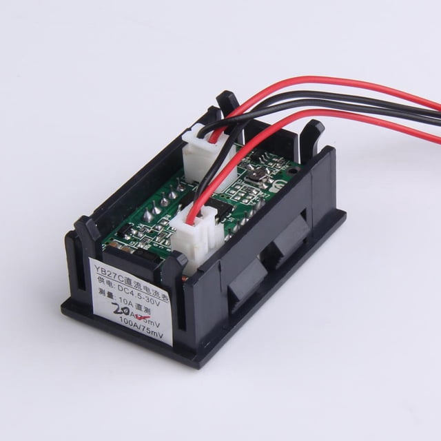 Amperímetro de CC digital 20A Panel LED rojo Medidor de amperios Medidor de electricidad digital