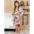 thumbnail image 2 of Up Past 8 Girls' Bathrobe Fuzzy Hooded Robe Sleepwear, 2 of 8
