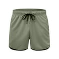 thumbnail image 4 of Sngxgn Men’s Casual Shorts Summer Beach Flat Front Shorts Drawstring Short(AG,S), 4 of 5