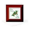 thumbnail image 5 of 3drose, Christmas Holly Merry Christmas Happy New Year, 12 Greeting Cards with Envelopes, 5 of 7