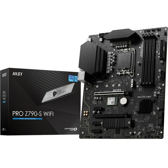 MSI PRO Z790-S WiFi ProSeries Motherboard (Supports 12th/13th/14th Gen Intel Processors, LGA 1700, DDR5, PCIe 5.0, M.2, 2.5Gbps LAN, USB 3.2 Gen2, HDMI/DP, Wi-Fi 6E, Bluetooth 5.3, ATX)