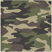 Wellsay Green Brown Camouflage Napkins Table Decorations Napkin Set for Gift Giving, Dining, Parties 20 x 20in