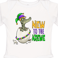 thumbnail image 4 of Inktastic New to the Krewe Mardi Gras Baby Alligator Boys or Girls Long Sleeve Baby Bodysuit, 4 of 5