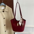 thumbnail image 3 of Bolso Retro Cubo Hombro Gamuza Con Correa Ajustable para Mujer, 3 of 9