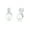 Silver, variant on Elli by Julie & Grace Infinity Pearl Earrings with Crystals 925 Silver for Women