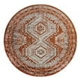 thumbnail image 3 of Unique Loom Charlotte Collection Area Rug - Quail (7' 10" Round Terracotta/Light Blue), 3 of 7