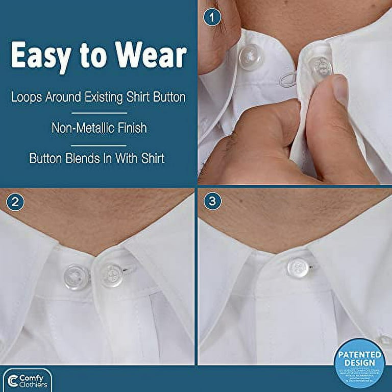 Neck collar too tight for a tie? Use a paper clip as a collar extender