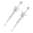 thumbnail image 3 of Simple long earring Geometric ear stud Long tassel eardop Star tassel earring drop Star tassel dangle earring, 3 of 6
