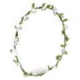 thumbnail image 4 of Luces LED de hadas con flores rosas, iluminación duradera, corona para el cabello, corona de flores iluminada, color blanco, 4 of 8