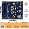 thumbnail image 7 of 50th Birthday Gifts for Men, 50th Birthday Gifts for Him, 50 Year Old Birthday Gifts for Men, 50th Blanket 50th Birthday Decorations for Men, Gift for 50th Birthday Men, Navy Blue Blanket(50"x60"), 7 of 7