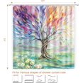 thumbnail image 2 of Oil Painting Tree Shower Curtain, Colored Seasons Tree Shower Curtain for Bathroom with Hook Polyester Fabric Washable Shower Curtain Set Home Office Decor Curtain, 2 of 6