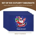 thumbnail image 4 of Christmas Placemat - Santa Claus with Glasses and Hat Stylish Santa Claus Durable Modern Christmas Decor Cartoon Style Christmas Ornaments - 17.7x13inch, 4 of 5