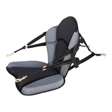 Pactrade Marine Extra Padded Kayak Seat - Adjustable Straps, Detachable Storage Bag, Brass Clips, 2 Pack