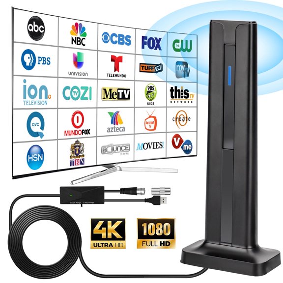 6000 Miles Upgraded TV Antenna Digital HD Antena Indoor HDTV 1080P 4K Long Range