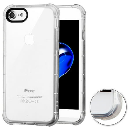 Jewelers Skin Guard - Insten Transparent Clear Corner Guard TPU Candy Skin Cover For Apple iPhone 8 / iPhone 7 - Clear