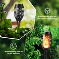 thumbnail image 6 of Toodour Outdoor Solar Lights, 12 Pack LED Solar Torch Lights with Flickering Flame, Waterproof Lighting Decoration for Patio Garden Yard Pathway Landscape, 6 of 8