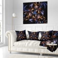 thumbnail image 3 of Designart Blue Fractal Light Art in Dark - Contemporary Throw Pillow - 18x18, 3 of 5