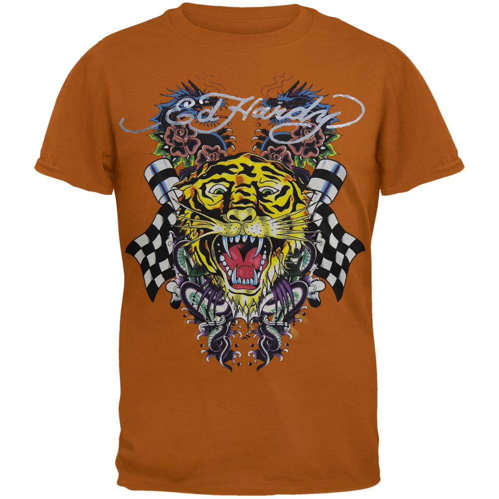 Ed Hardy - Ed Hardy - Tiger and Dragon Roar Tan Youth T-Shirt - Youth