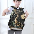 thumbnail image 6 of FORMRS Unisex School Backpack 17" Student Travel Bag with Laptop Compartment, Black Dinosaur, 6 of 7