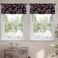thumbnail image 2 of LALILO Kitchen Curtain Valance Watercolor Aquatic Bright Rod Pocket Window Curtain 52"x 18" Set of 2, 2 of 7