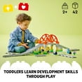 thumbnail image 4 of LEGO DUPLO Town Train Bridge and Tracks Expansion Set - 10 Extra Pieces of Train Tracks - Preschool and Toddler Train Set, Ages 2+ - Building Toy for Boys and Girls - 10426, 4 of 8