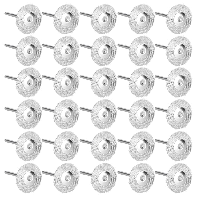 Mini Outil de Suppression de la Rouille de Roue de Brosse 30Pcs Mini Bois Sculpture Rouille / Corrosion / Peinture Outils de Polissage