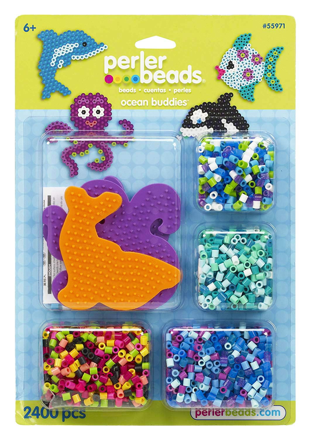 Beads Ocean Buddies Ocean Bead Activity Crafts for Kids, 2400 pcs