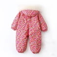 thumbnail image 3 of GYRATEDREAM Infant Baby Jumpsuit Outfit Toddler Snowsuit Winter Coat Fleece Hooded Romper Jumpsuit Boys Girls Onesie Warm Bodysuit for 9 Months-3 Years, 3 of 8