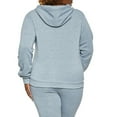 thumbnail image 4 of Love's Women's Plus Size Fleece Zip Up Hoodie Track Suit Set Jogging Pants, 4 of 4