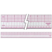Inch & Metric Beveled Ruler 18"-