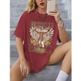thumbnail image 3 of Oversized Rock Band T-Shirt Women Country Music Shirt Tops Nashville Music City Tshirt Vintage Guitar Wings Graphic Tees, 3 of 4