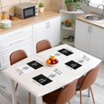 thumbnail image 3 of Double Sides Placemats Set of 4 12"x18" Kids Black and White Sides Placemats for Dining Table Indoor Outdoor Kitchen Valentine''s Day Table Mats Placemat Gift for Lover Decor Table Place Mats, 3 of 4