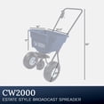 thumbnail image 4 of Charles Walters Equipment CW2000 Estate Style Broadcast Spreader for Spreading Fertilizer and Ice Melt on Lawns, Sidewalks, and Driveways, 65lb Capacity, 35" x 35", 4 of 6