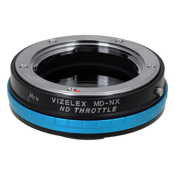 Vizelex ND Throttle Lens Mount Adapter - Minolta Rokkor (SR / MD / MC) SLR Lens to Samsung NX Mount Mirrorless Camera Body with Built-In Variable ND Filter (1 to 8 Stops)