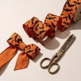 thumbnail image 6 of Orange Black Spiderweb Gift Wrapping Ribbon, Halloween Wired Edge Craft Ribbon for Fall Wreath DIY Decor, 141.73x2.48in, 6 of 6
