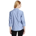 thumbnail image 2 of Foxcroft NYC Womens Pinpoint Oxford Shirt Non-Iron Stretch Poplin Blouse (Medium, Blue), 2 of 2