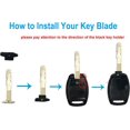 thumbnail image 4 of XINQIHANG 1pc Replacement Key Fob Shell Case Fit for Honda 2008-2012 Accord 2006-2013 Civic EX 2009-2015 Pilot 4 Buttons Keyless Entry Remote Car Key Fob Cover Housing Casing, 4 of 7