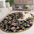 thumbnail image 3 of Safavieh Chelsea Georgiana Bordered Wool Area Rug, Black, 7'6" x 9'6" Oval, 3 of 12