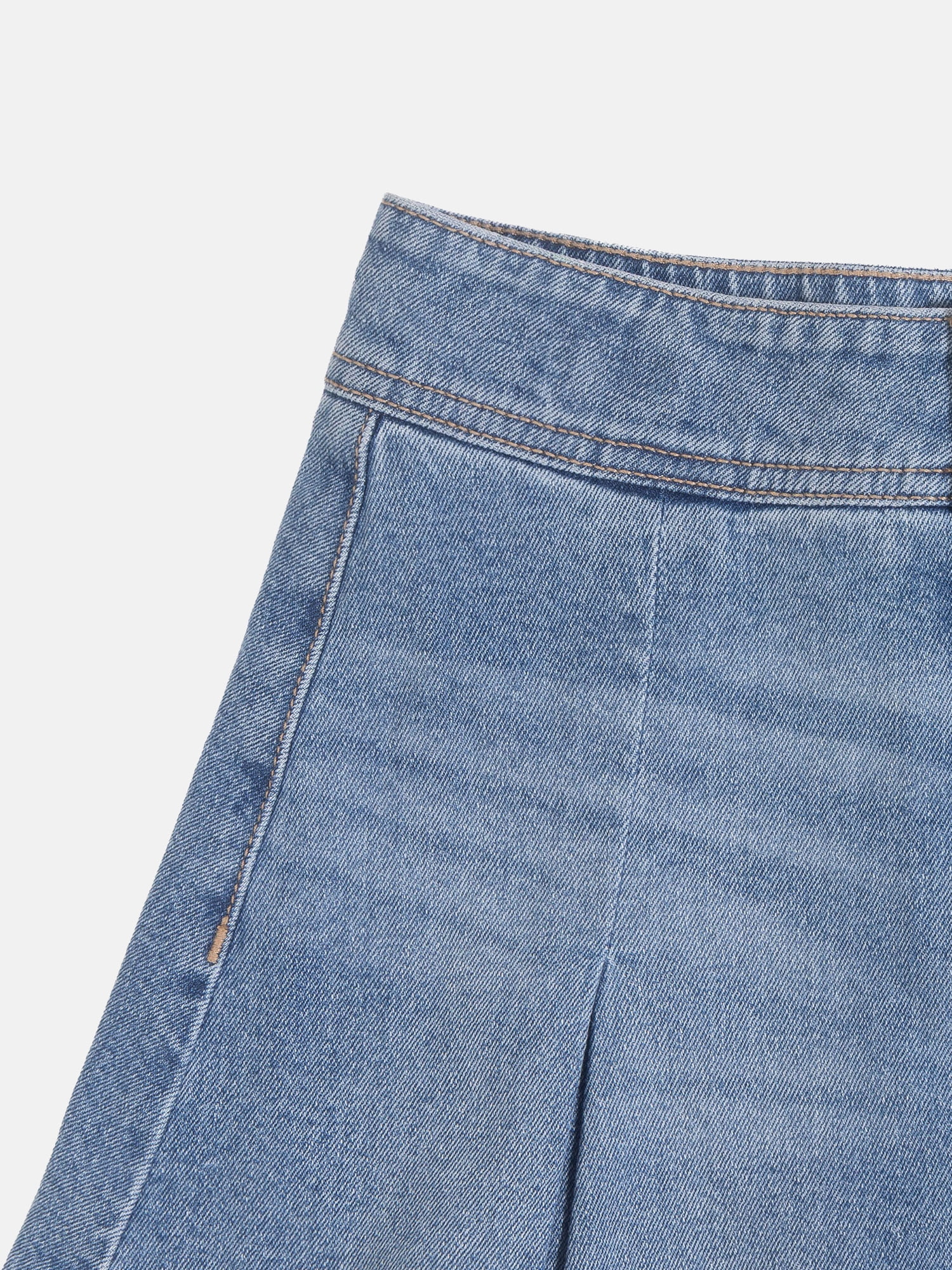 Wonder Nation Girls Denim Pleated Skirt, Sizes 4-18 & Plus