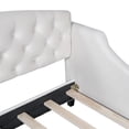thumbnail image 5 of Alvantor Twin Daybed with Velvet Upholstered Tufted Button Wingback, Beige, 5 of 6