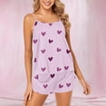 thumbnail image 1 of Puntoco Conjunto de pijama cómodo para mujer, camisola de manga corta, pantalones cortos, ropa de casa transpirable y cómoda, 1 of 4