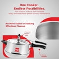 thumbnail image 5 of Kitchenmate Belly Aluminium Pressure Cooker With Inner Lid - 5.5 Liters, Silver, 4mm Thickness | Heavy Gauge Gas Stove Cooker With Glossy Finish - Durable, Heat Resistant, 5 of 5
