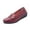 Wine, variant on Women's Casual Loafers, Slip on Flat Shoes for Plus Size, Round Toe Low Heel Comfortable Everyday Wear