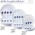 thumbnail image 3 of Painted Design Plastic Salad Plates for Party (10 PC) Heavy Duty Disposable Dinner Set 9", Fine China Look Dishes for Baby Showers, Birthdays, Weddings, Engagements & Events - Blue - Palette, 3 of 4