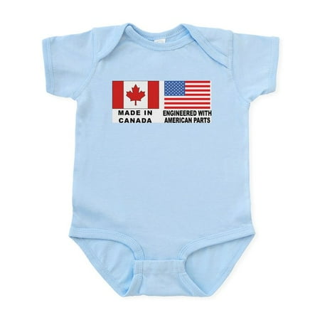 

CafePress - Engineered With American Parts Infant Bodysuit - Baby Light Bodysuit Size Newborn - 24 Months